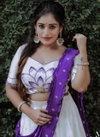 PC 500 Chinon With Real Hand Work With Digital Print Lehenga With Choli Dupatta Wholesale In India